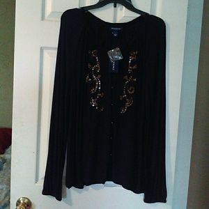 Bandolino Black/Metallic Kelsey Top